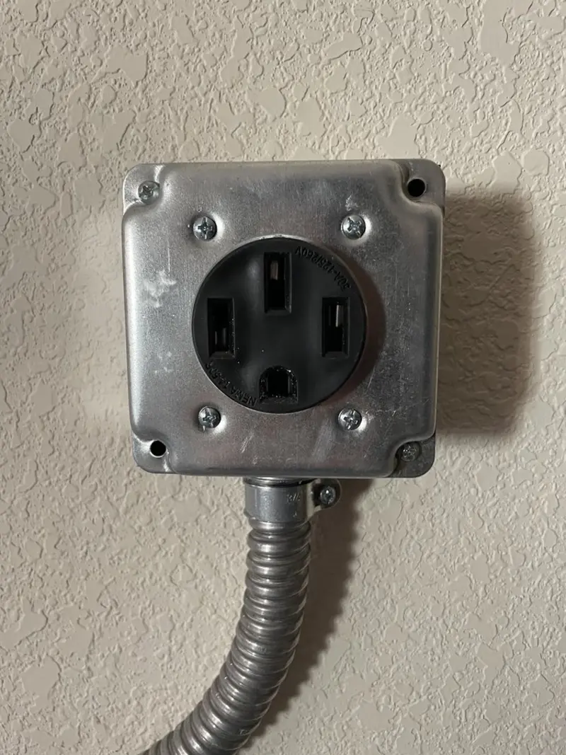 NEMA 14-50 outlet installed for Electrical Panel Upgrade in Mather